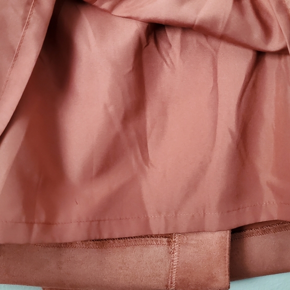 Loft Rose Faux Suede Wrap Skirt Tie Waist - Picture 8 of 11